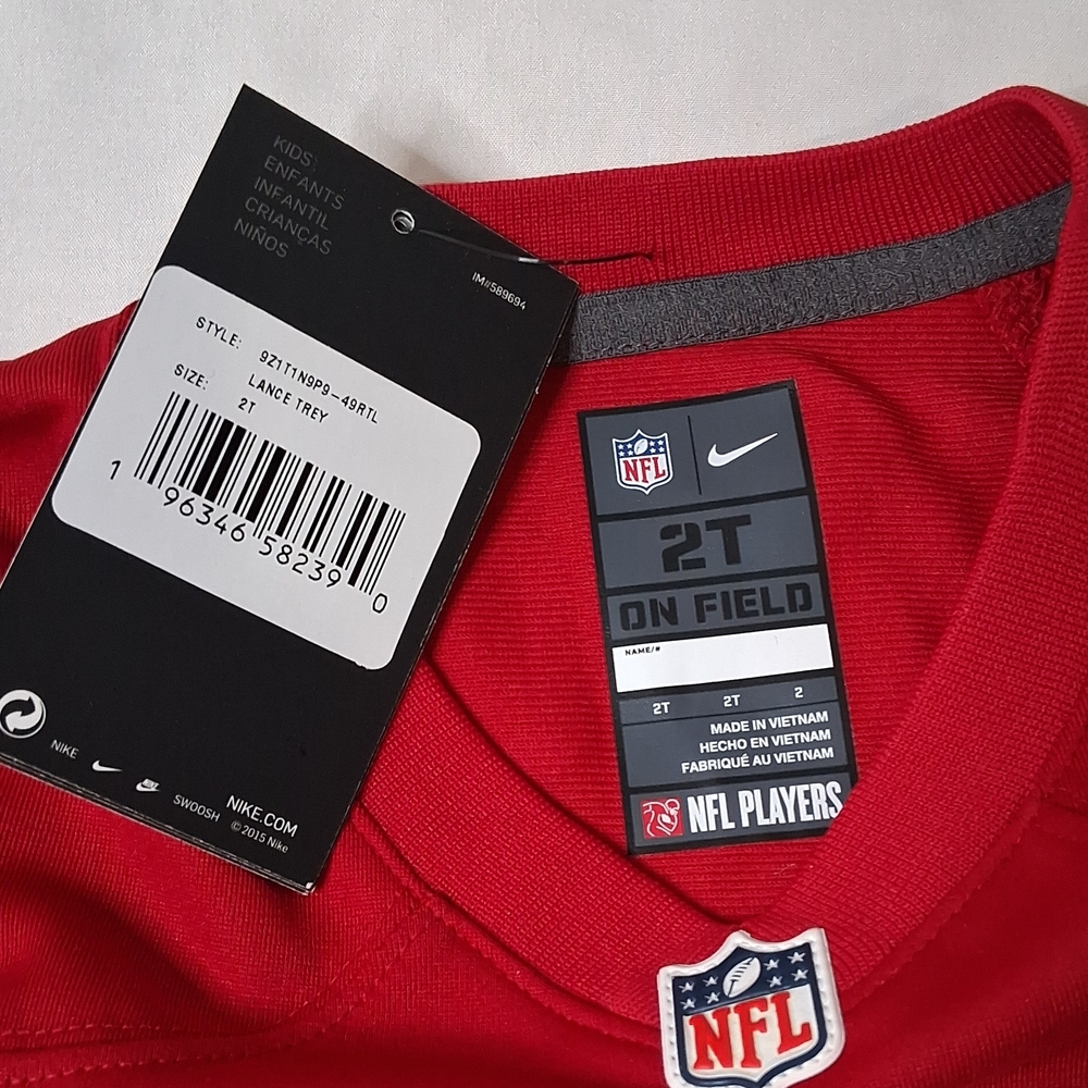 Nike Red Kids' San Francisco 49ers #5 Football Jersey - Picture 3 of 4